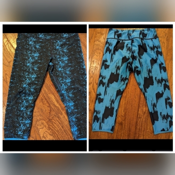 Kyodan reversible yoga pants crop blue & black Woman's Size Medium - Picture 3 of 9